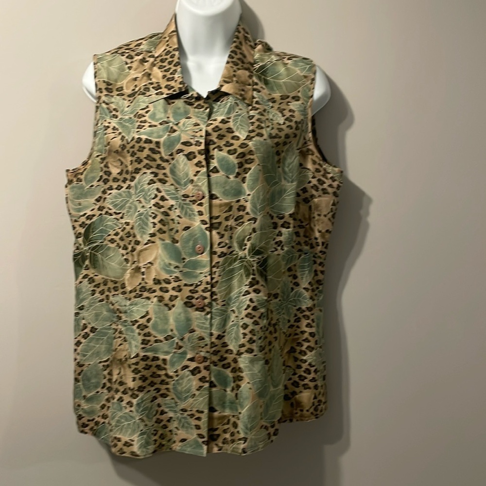 Anna and Frank 100% silk sleeveless top